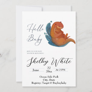 Baby Shower Havsutter-inbjudan Inbjudningar