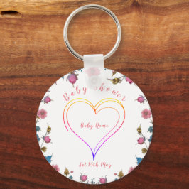 Baby Shower Heart Nyckelring