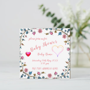 Baby Shower Heart Spara Datumet