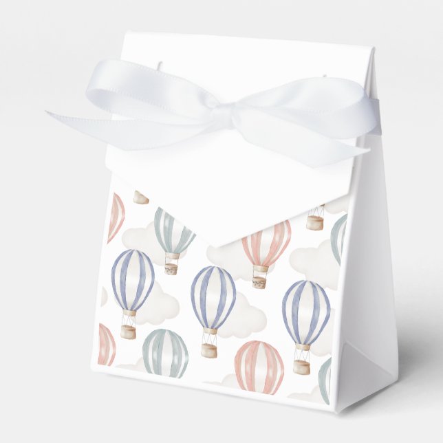 Baby Shower Hot Air Balloons Gender Neutral Presentaskar (Framsidan Sidan)