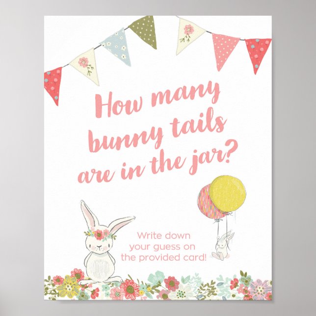 Baby Shower Hur många Svan är i Burk Po? Poster (Framsidan)