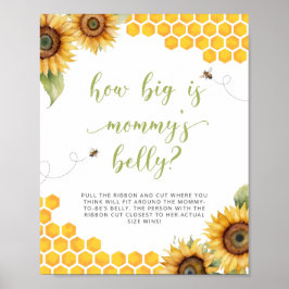Baby Shower hur stor är Mamma Belly? Poster
