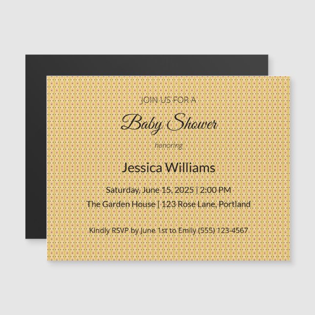 Baby Shower-inbjudan! (Fram/baksida)