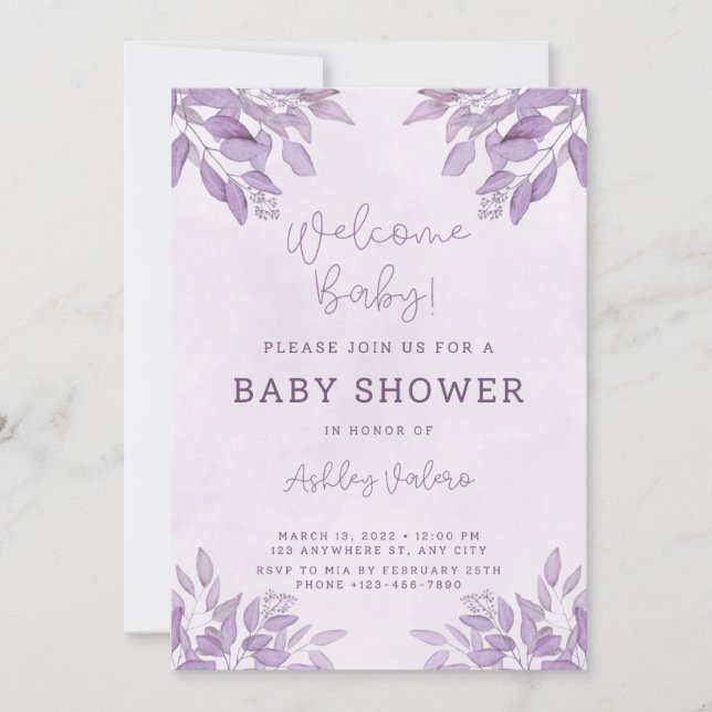 Baby Shower Inbjudan (Framsida)