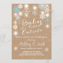 Baby Shower inbjudan Baby, det är kall utanför Boy