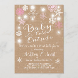 Baby Shower inbjudan Baby, det är kall utanför Gir