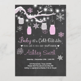 Baby Shower inbjudan Baby, det är kall utanför Gir