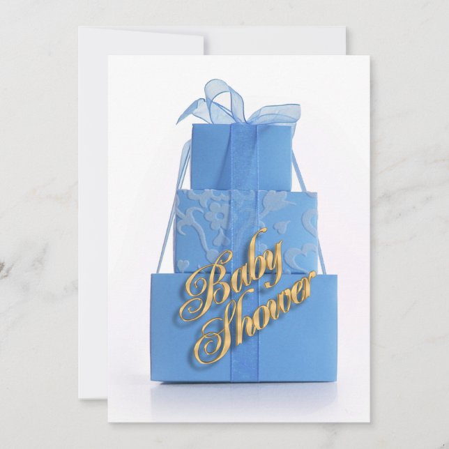 Baby Shower-inbjudan Boy Blue paket Inbjudningar (Framsida)