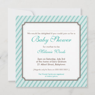 BABY SHOWER INBJUDAN: Candy rand 7SQ Inbjudningar