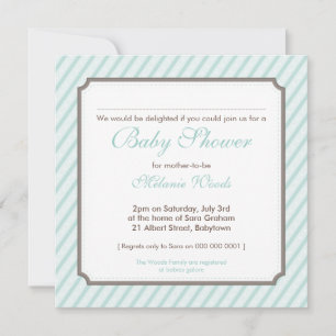 BABY SHOWER INBJUDAN: Candy rand 8SQ Inbjudningar