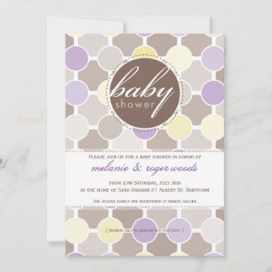 BABY SHOWER INBJUDAN: Fizzy spots 8P Inbjudningar