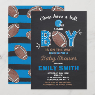 Baby Shower-inbjudan för fotbollsbabyskor Inbjudningar