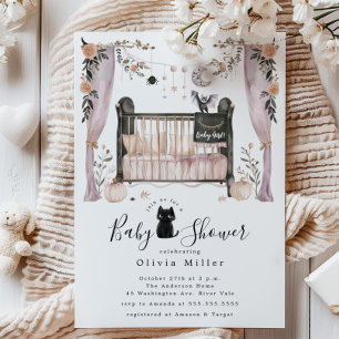 Baby Shower-inbjudan för Gothic Crib Inbjudningar