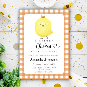 Baby shower-inbjudan för Little Chicken Inbjudningar