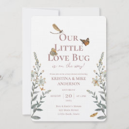 Baby Shower-inbjudan för Little Kärlek Kryp QR-kod Inbjudningar