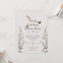 Baby Shower-inbjudan för Little Kärlek Kryp QR-kod