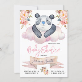Baby Shower-inbjudan för Rosa-Blommigt för Flickpa Inbjudningar