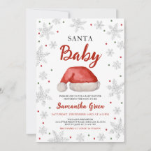 Baby Shower-inbjudan för Santa Baby