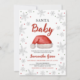 Baby Shower-inbjudan för Santa Baby Inbjudningar