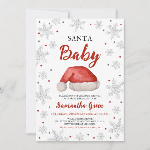 Baby Shower-inbjudan för Santa Baby Inbjudningar