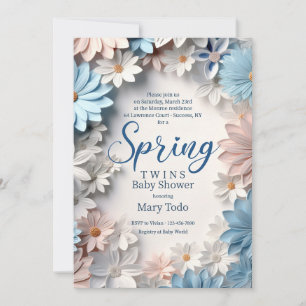 Baby Shower-inbjudan för vårflickor Inbjudningar