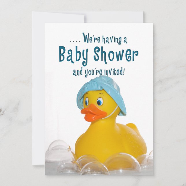 BABY SHOWER INBJUDAN - GUBBER DUCKY (Framsida)