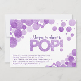 Baby Shower-inbjudan.. Hon är på väg till Pop! Inbjudningar