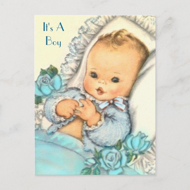 BABY SHOWER-inbjudan Inbjudan Vykort (Framsida)