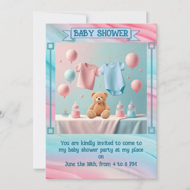 " BABY SHOWER-INBJUDAN " INBJUDNINGAR (Framsida)