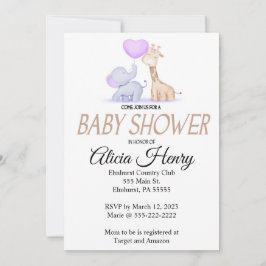 Baby Shower-inbjudan Inbjudningar