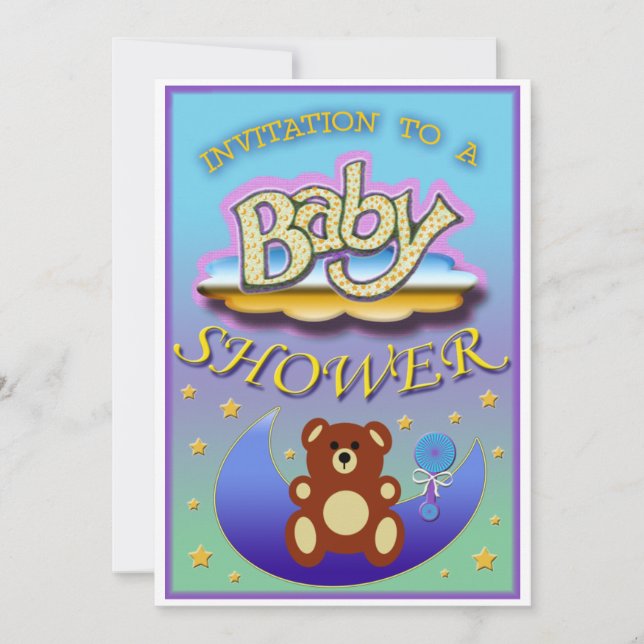 BABY Shower-inbjudan Inbjudningar (Framsida)