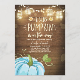 Baby Shower inbjudan Little Pumpkin Fall Rustic Bo