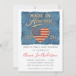 Baby Shower-inbjudan "Made In America" Inbjudningar
