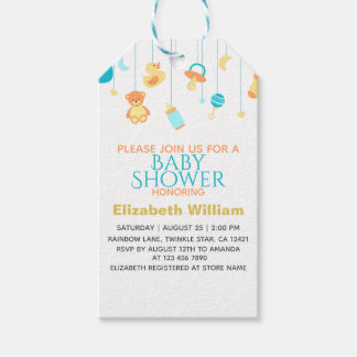 Baby Shower-inbjudan med Eleganta Dekorationer 🎀 Presentetikett