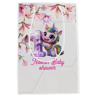Baby Shower-inbjudan med enhörning
