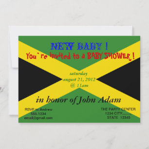 Baby Shower-inbjudan med Flagga av Jamaica Inbjudningar