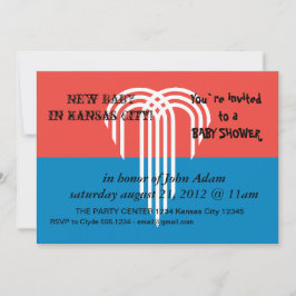 Baby Shower-inbjudan med Flagga av Kansas City Inbjudningar