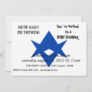 Baby Shower-inbjudan med Flagga av Toyota City Inbjudningar
