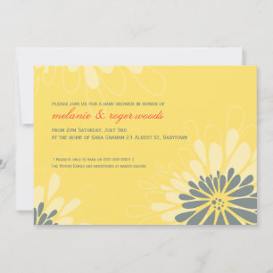 BABY SHOWER INBJUDAN: modern blogg 2L Inbjudningar
