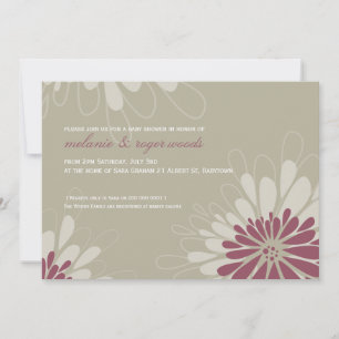 BABY SHOWER INBJUDAN: modern blogg 5L Inbjudningar
