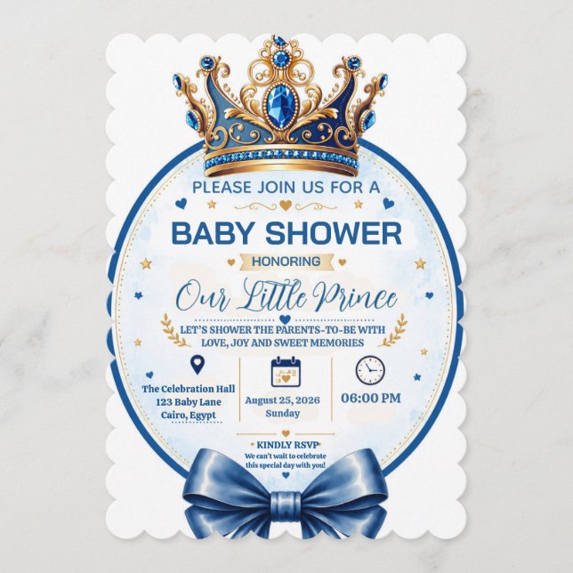 Baby Shower Inbjudan ny (Framsida)