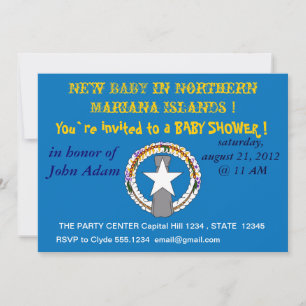 Baby Shower-inbjudan om Flagga av norra Mariana Inbjudningar