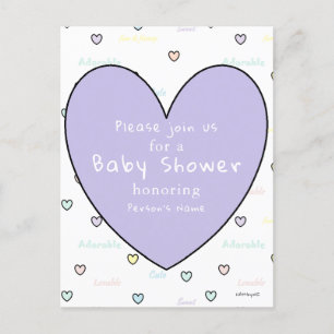 Baby Shower Inbjudan Postkort HAMbyWG