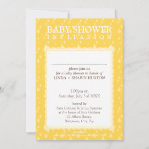 BABY SHOWER INBJUDAN :: regndroppar 10P