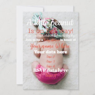 Baby Shower-inbjudan, rustik-inbjudan Meddelande