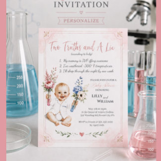 Baby Shower-inbjudan som framhäver IVF-resan Inbjudningar