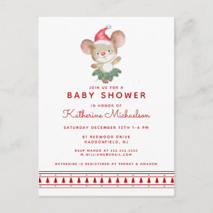 BABY SHOWER Inbjudan till God jul-mus