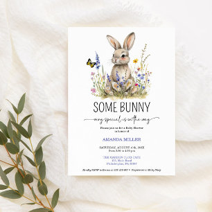 Baby Shower - inbjudan till några vilda blommor