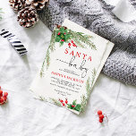 Baby Shower-inbjudan till Santa Baby Winter Flower Inbjudningar<br><div class="desc">Bjud dina nära till ett festligt firande med jultomtens Baby-blommor, babyinbjudan. Den här eleganten har ett charmerande tema i Santa baby, omgivet av känsliga vinterblommor, som skapar en vacker blandning av helgdag och säsong elegans. Perfekt för en jultemad babydusch anger den här inbjudan tonen för en glatt händelse fylld med...</div>