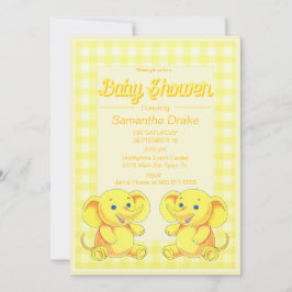 Baby shower inbjudan Toy Elefant